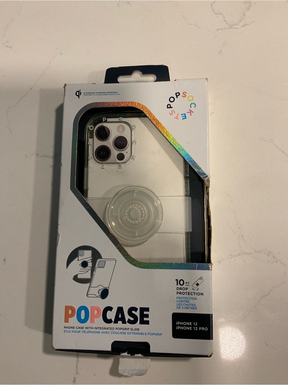 PopSocket Clear PopCase for iPhone 12 / 12 Pro - Clear